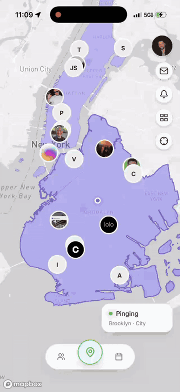 Lolo Connect mode selecting several people on the map and carrying them into a new Smart Plan.